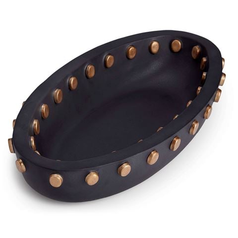 L'objet Teo Oval Bowl Large Black & Gold - Peter's of Kensington