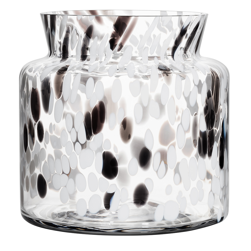 NEW Kosta Boda Bjork Vase Black & White Medium 20cm 7321646033232 eBay