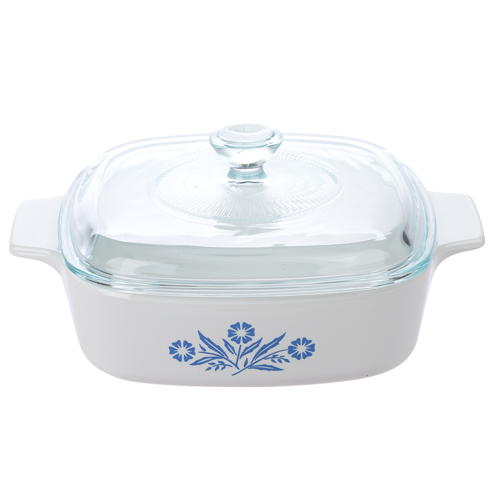 NEW CorningWare Blue Cornflower Square Casserole Dish w/Lid 1L