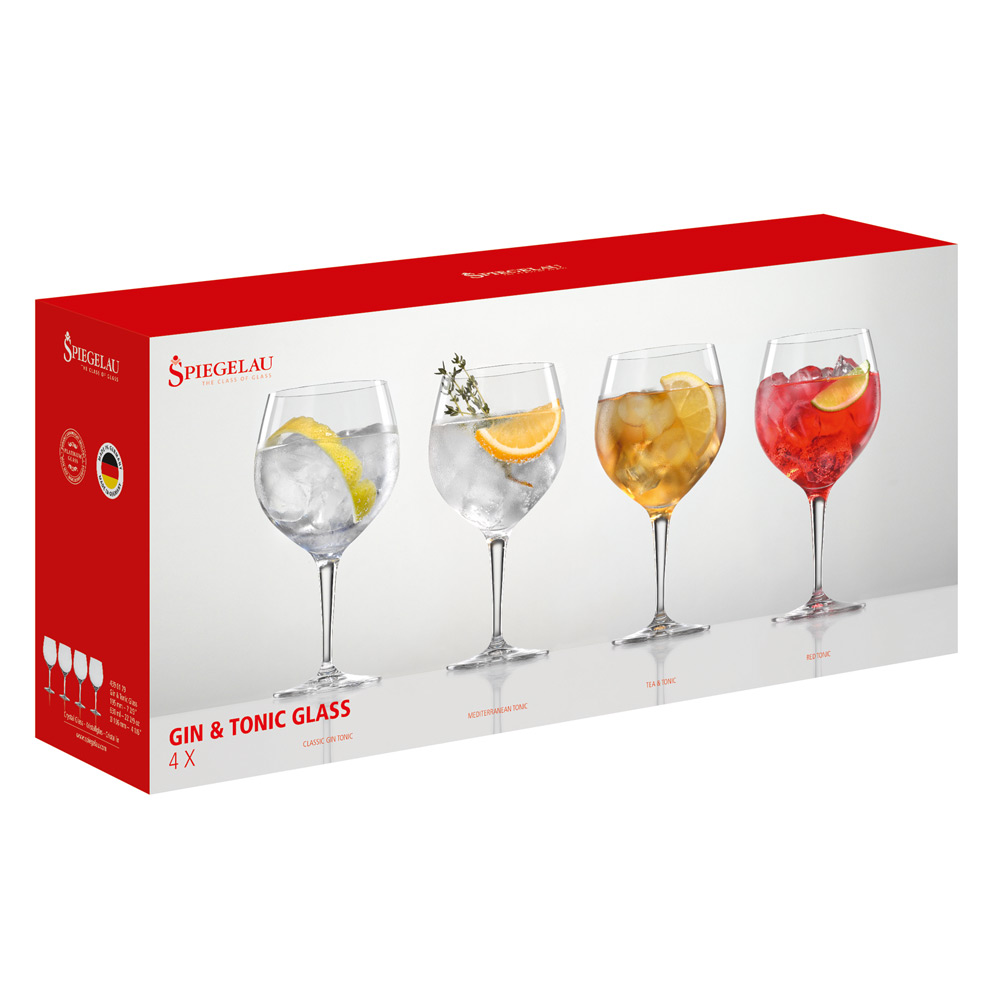 Spiegelau Gin & Tonic Glass Set 4pce 630ml Peter's of