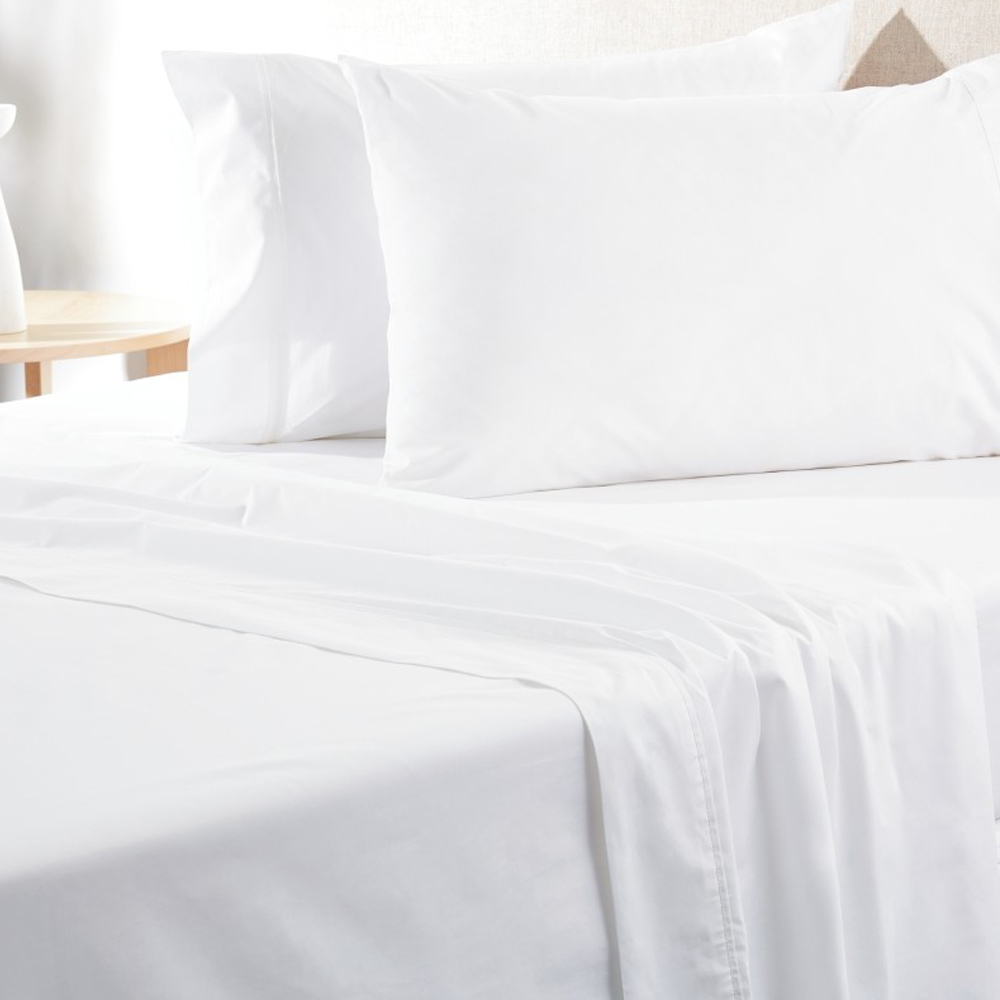 NEW Sheridan Everyday Percale Sheet Set White King eBay