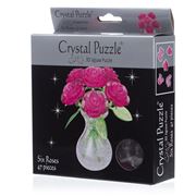 Games - 3D Crystal Jigsaw Puzzle Pink 6 Roses