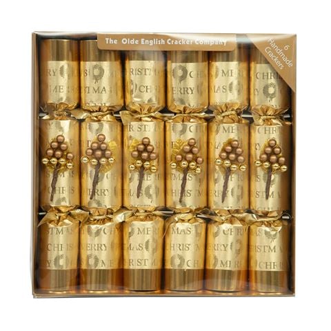 Olde English Cracker Co - Gold Berry Wreath Bonbon Set 6pce