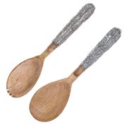 Industrial Luxe - Mango Wire Handled Salad Server Set 2pce