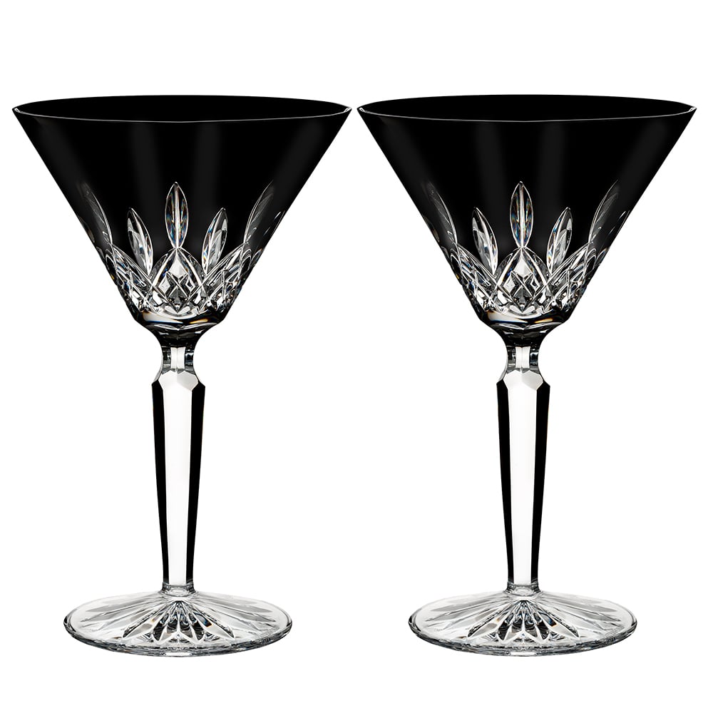 NEW Waterford Lismore Black Martini Glass Pair 701587325868 eBay
