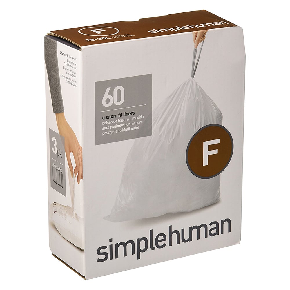 Simplehuman Code G Custom Fit 30L Bin Liners (60 Liners)