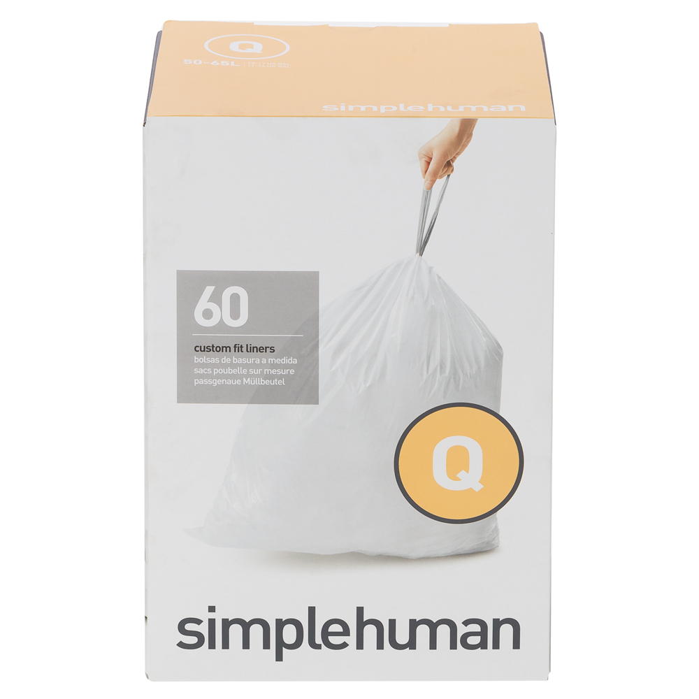 simplehuman Custom Fit Bin Liner Refill Pack Code K, 3 X Pack Of 20 (60  Liners)