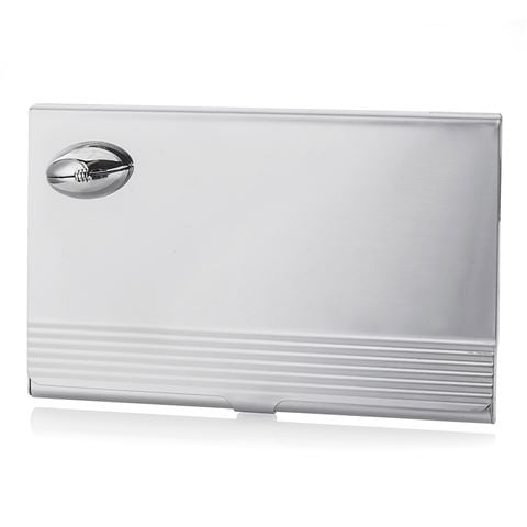 Onyx-Art Rugby Stainless Steel Business Card Holder - Peter's of Kensington