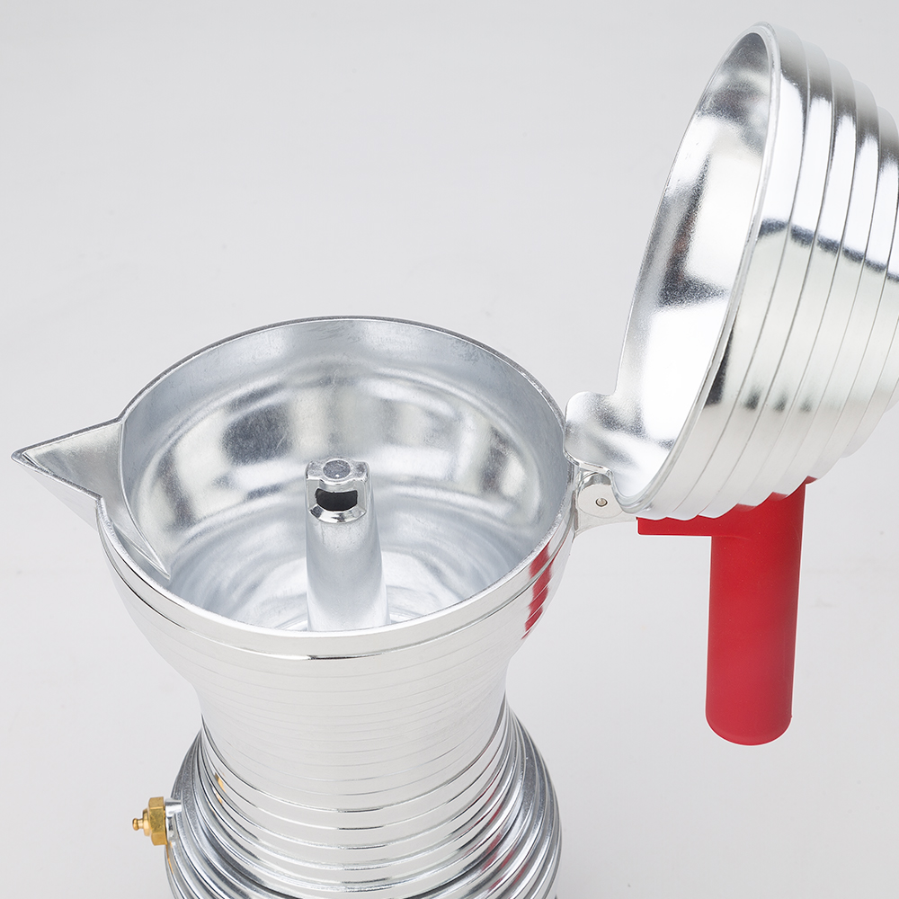 Alessi Pulcina Red Espresso Coffee Maker 255ml Peter's of Kensington