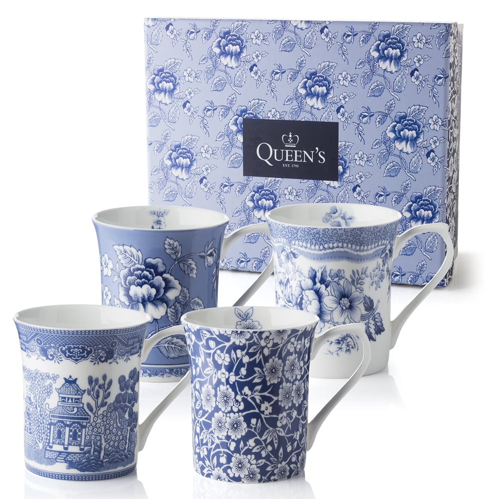 Albertine Calico Ton... Queens Blue Story Royale Mug Set 6pce set Gift Boxed