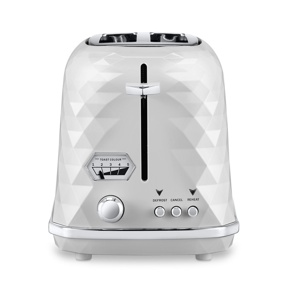 DeLonghi Brillante Two Slice Toaster CTJX2003 White Peter's of