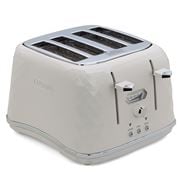 DeLonghi - Brillante Four Slice Toaster CTJX4003 White