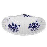 Ivory House - Scallop Splatter Bowl Blue & White