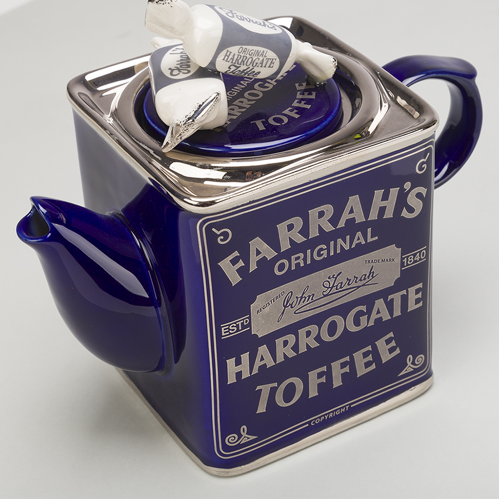 The Teapottery Teapot Farrah's of Harrogate Toffee Peter's of