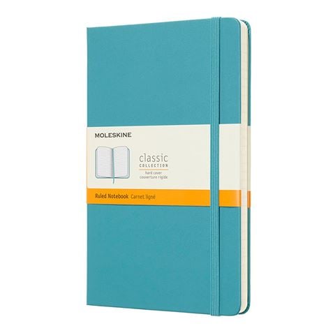Moleskine - Classic Hard Cover Ruled Notebook Large R. Blue