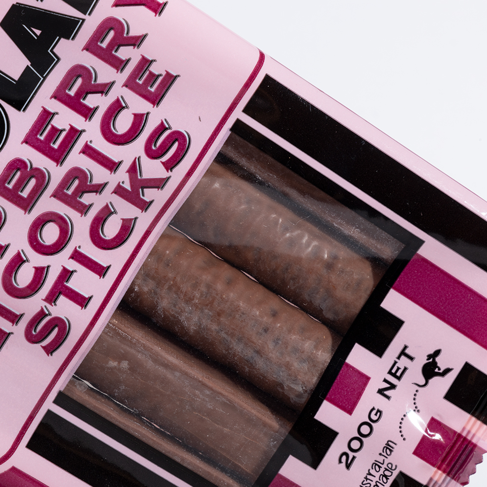 Licorice Lovers Chocolate Raspberry Licorice Sticks 200g Peter's of