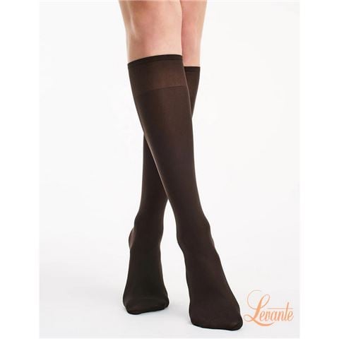 Levante - Suede Matte Opaque Knee Highs Nero