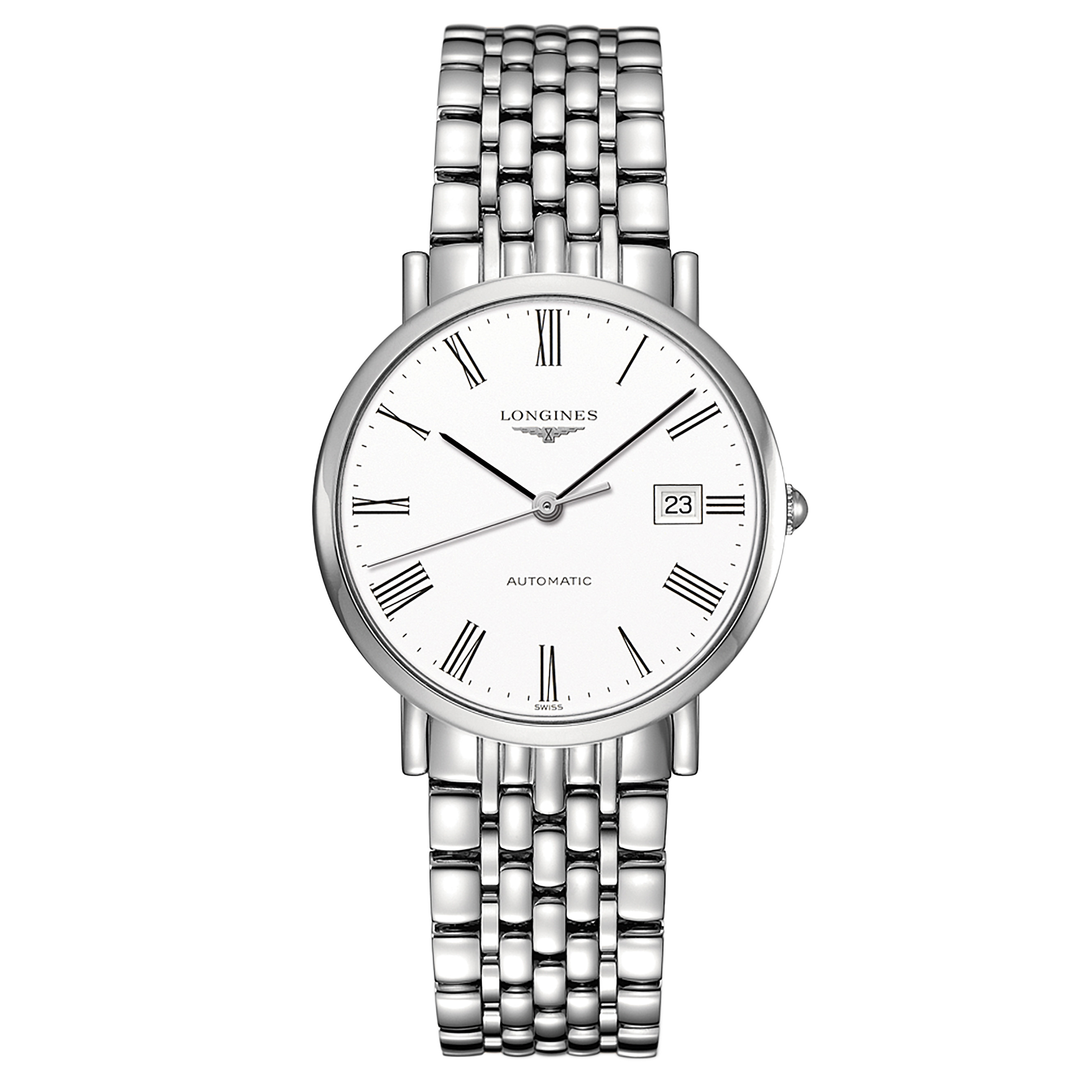Longines - Elegant White Dial Stainless Steel Watch 37mm | Peter's of ...