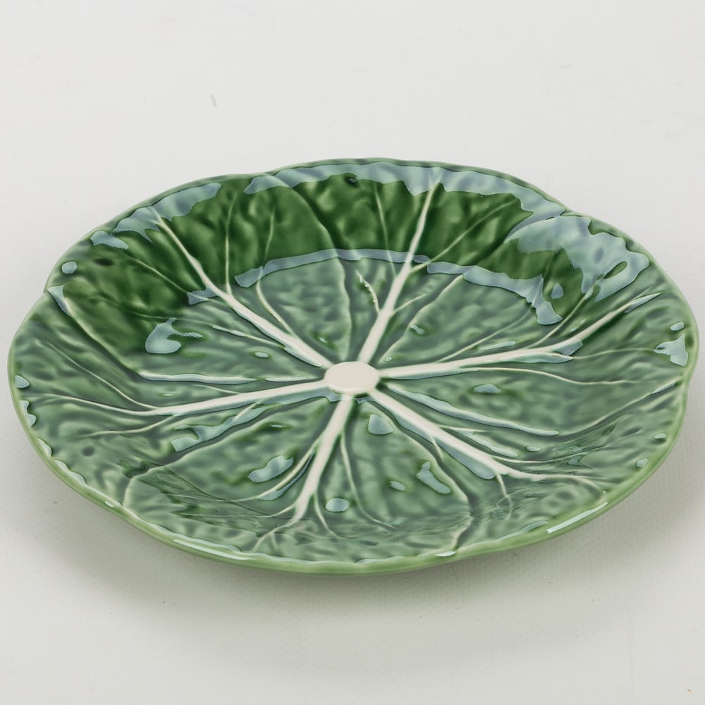 Bordallo Pinheiro Cabbage Green Plate 19cm Peter's of Kensington