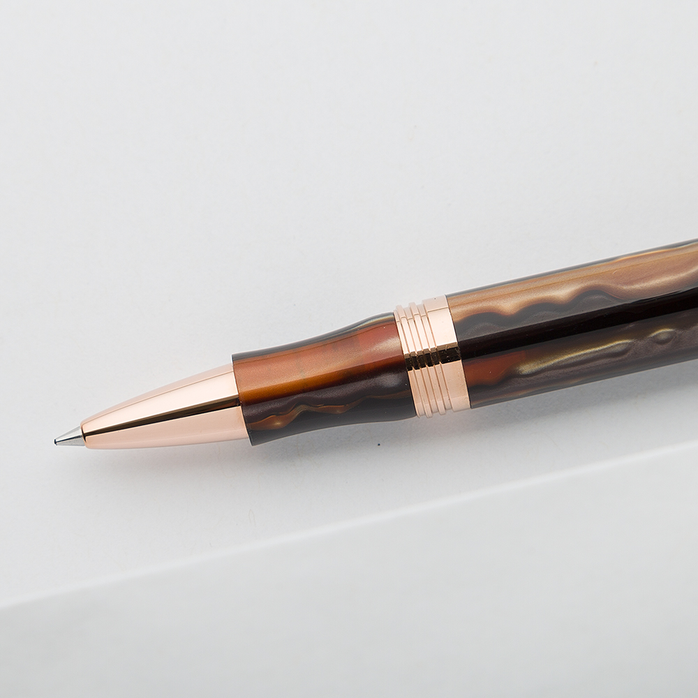 Montegrappa Ducale Brown Emperador R/Gold Rollerball Pen Peter's of