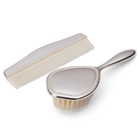 Whitehill - Silver Plated Newborn Brush & Comb Set 2pce