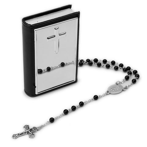 Whitehill Rosary Beads Leatherette Bible Set 2pce