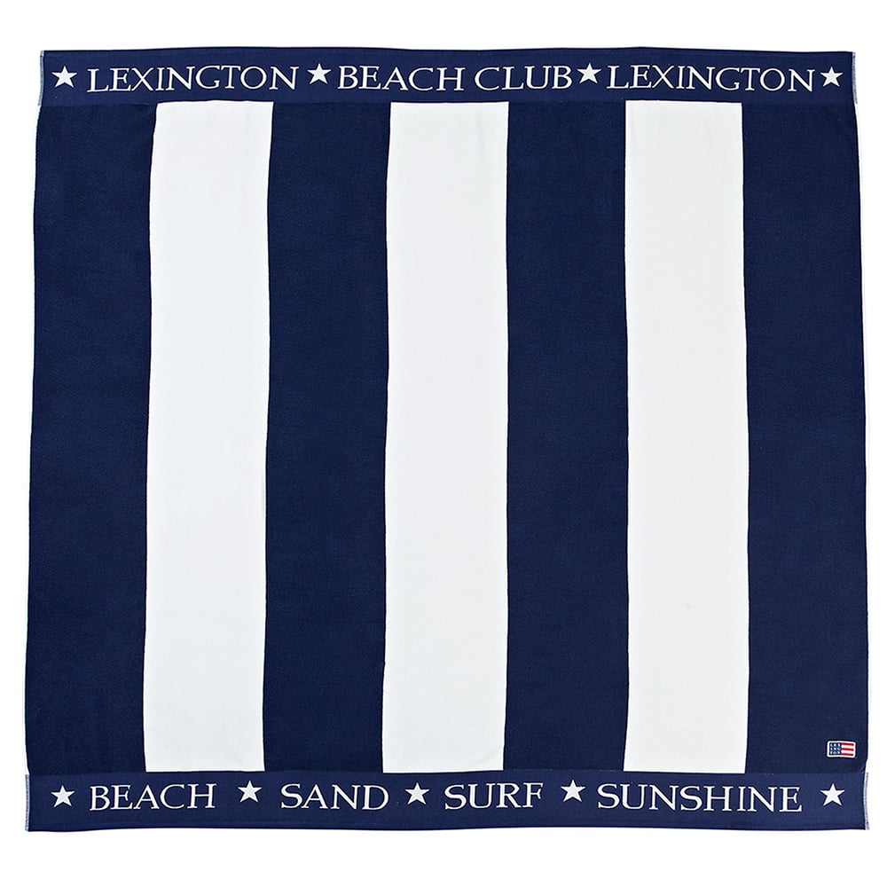 blue and white beach towels