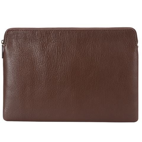 Redd Leather - Leather Laptop Satchel Zip Closure Chocolate