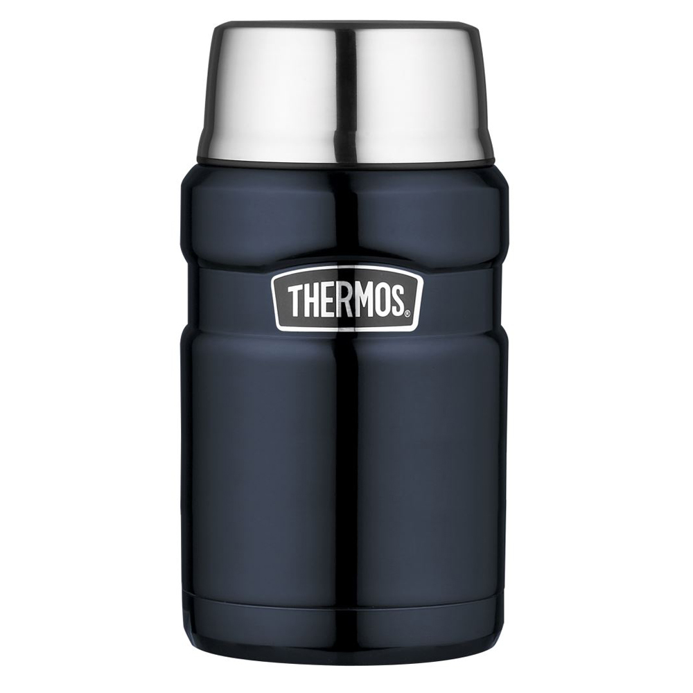 NEW Thermos Stainless Steel King Vacuum Food Jar Blue 710ml