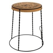 Peter's - Champagne Cork & Metal Stool Extra Large 65x73cm