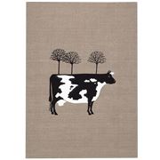 Eastbourne Art - Tea Towel Black & White Cow