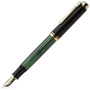 Pelikan - 800 Black & Green Fountain Pen with Fine Nib