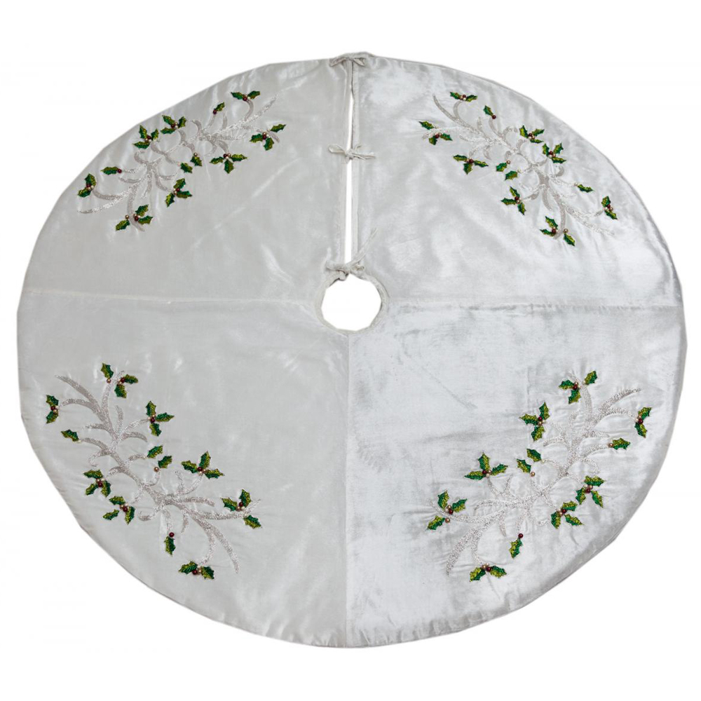 Infingo Luxurious Antler White/Silver Tree Skirt Peter's of Kensington