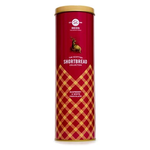 Reids of caithness - Raspberry & White Chocolate Shortbread Tin 300g