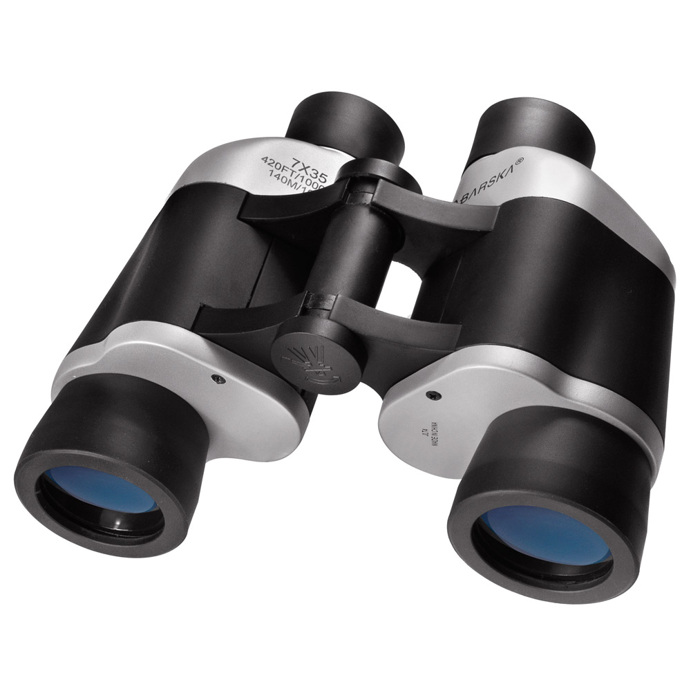 Kansas City Mall NEW Barska New popularity Focus Free Binoculars Blue Lens 35mm 7x