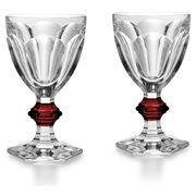 Baccarat - Harcourt 1841 Glass Clear & Red Set 2pce