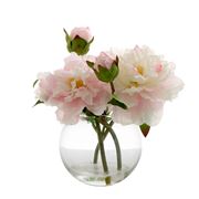 Florabelle - Peony In Water Bowl Light Pink