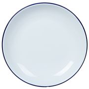 Falcon - Enamel Coupe Plate White & Blue 27cm