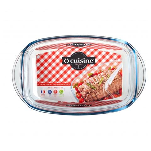 O'Cuisine - Rectangular Casserole Dish w/Lid 6.5L