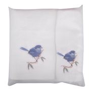 Pilbeam - Blue Wren Hand Towel & Washer/Organza Bag 3pce