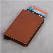 Secrid - Perforated Leather Slim Wallet Cognac