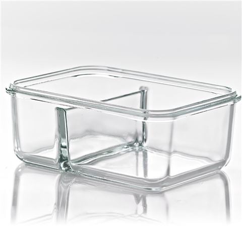Glasslock - Duo Tempered Glass Food Container 1L