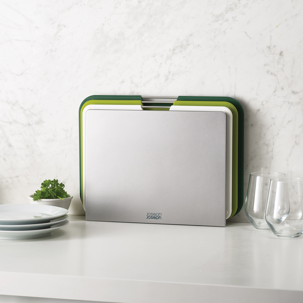 Joseph Joseph Nest Chopping Board Set Green Large 4pce Peter's of