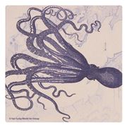 Thirstystone - Blue Octopus On Nautical Map Coaster