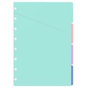 Filofax - Indicies A5 Notebook Refill Pastel Set 4pce