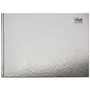 Letts - Ladydate Quarto Guest Book Silver
