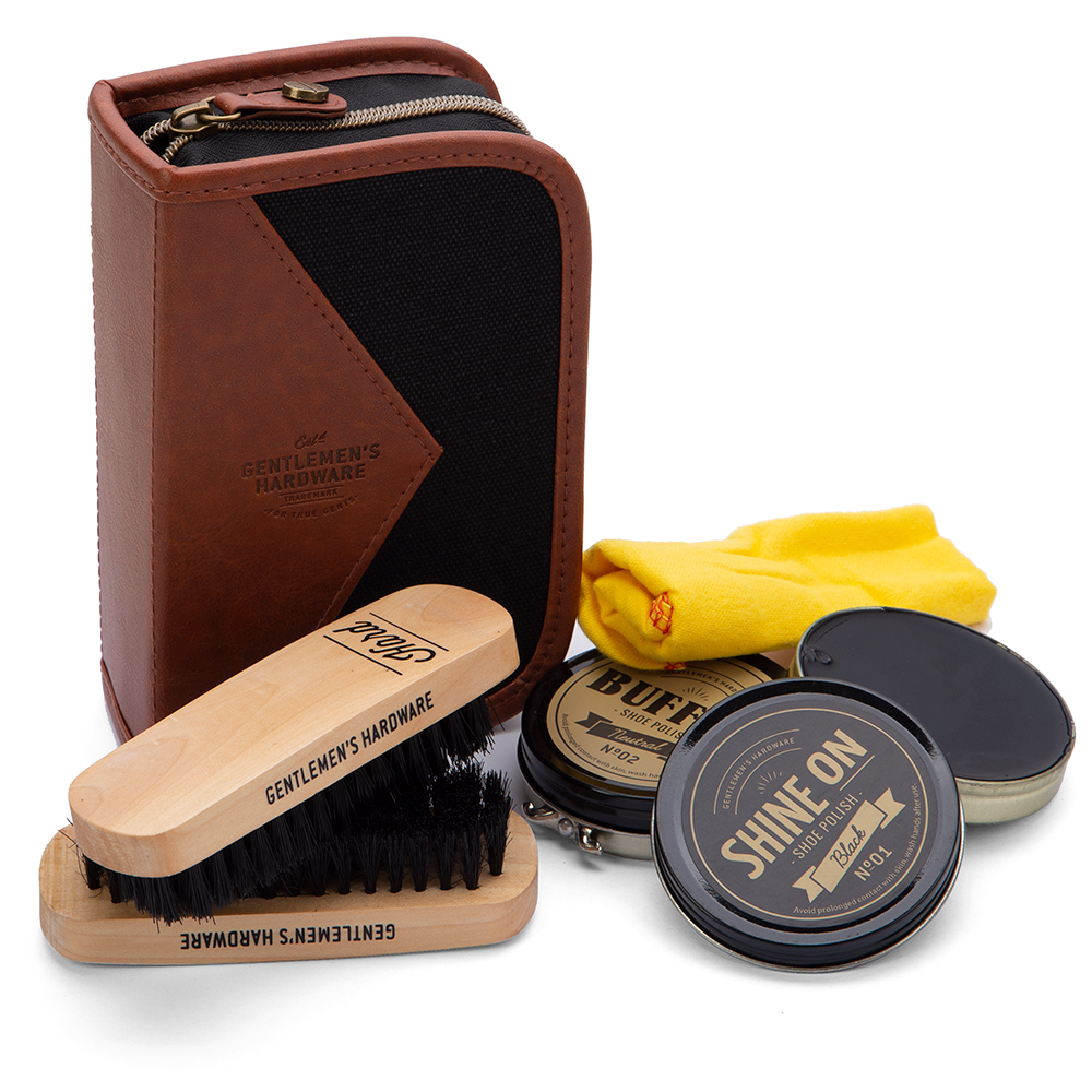 buff and shine shoe polish kit