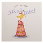 Affirmations - Happy Birthday Let's Eat Cake Greeting Card