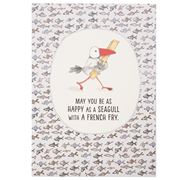 Affirmations - May You Be Happy As Seagull W/Fry Card