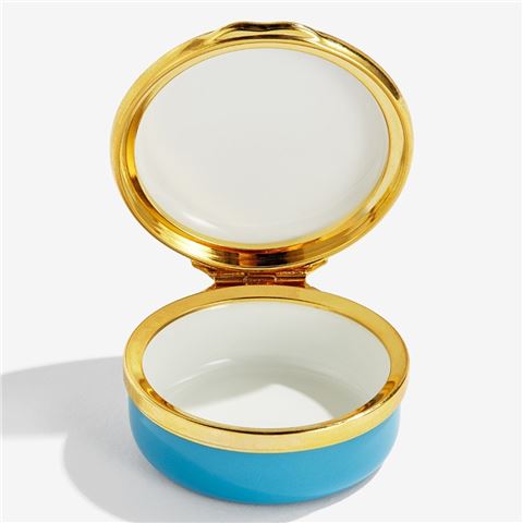 Halcyon Days - Baby's First Tooth Enamel Box Blue